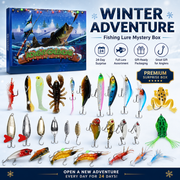 24-Day Fishing Lure Advent Calendar Mystery Box – Assorted Fishing Baits & Tackle Gift for Anglers