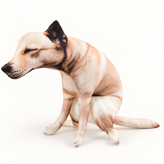 Funny Pooping Dog Shaped Pillow – 60cm Gag Plush Cushion